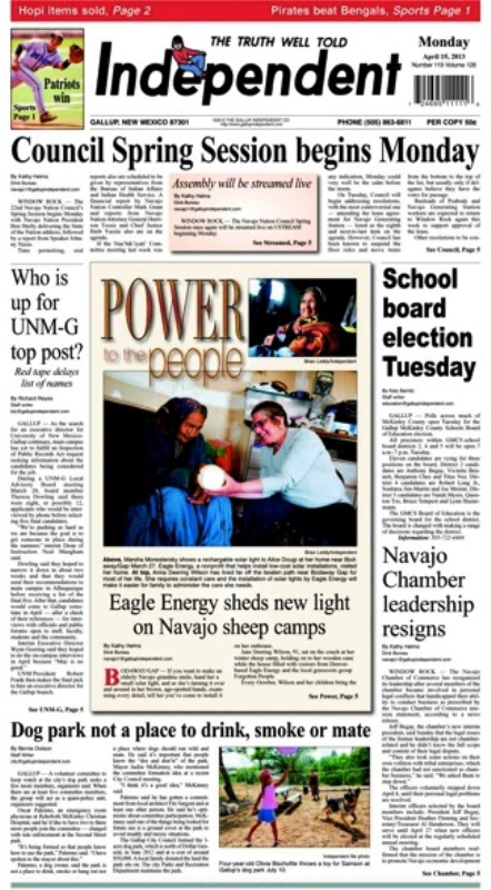 Power to the People: Eagle Energy Bringing Light to Navajo Sheep Camps